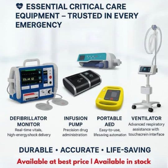 You are currently viewing Essential Critical Care Equipment in Gurgaon – Trusted Life-Saving Medical Equipment for Every Emergency