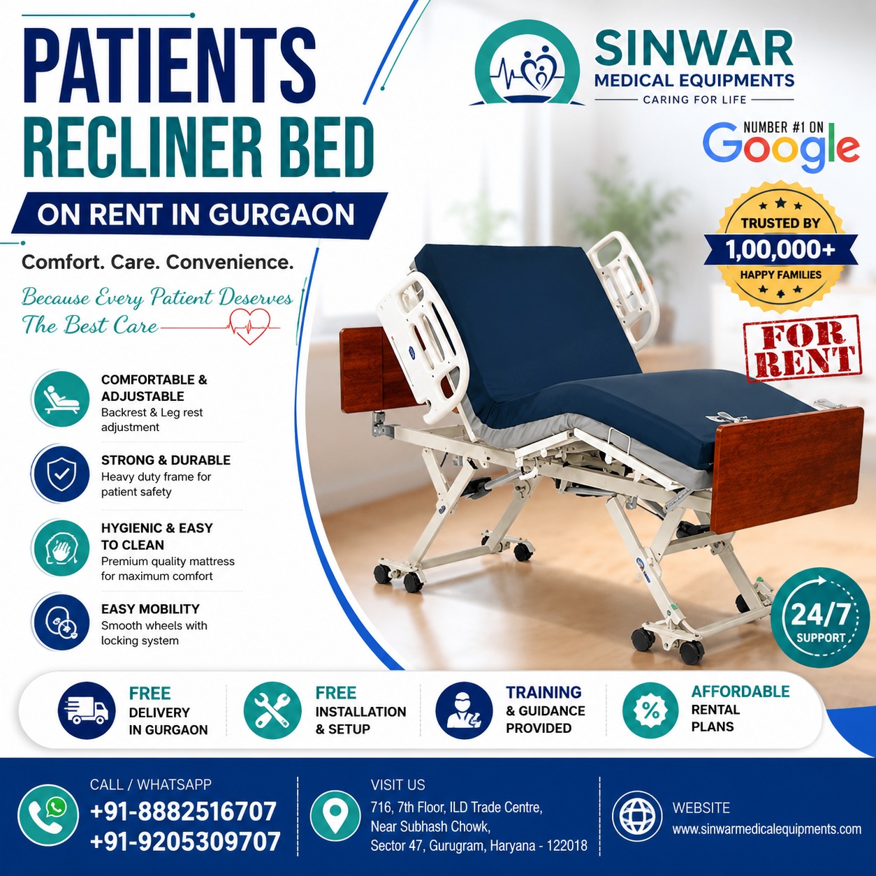 You are currently viewing Patient Recliner Bed for Rent in Gurgaon