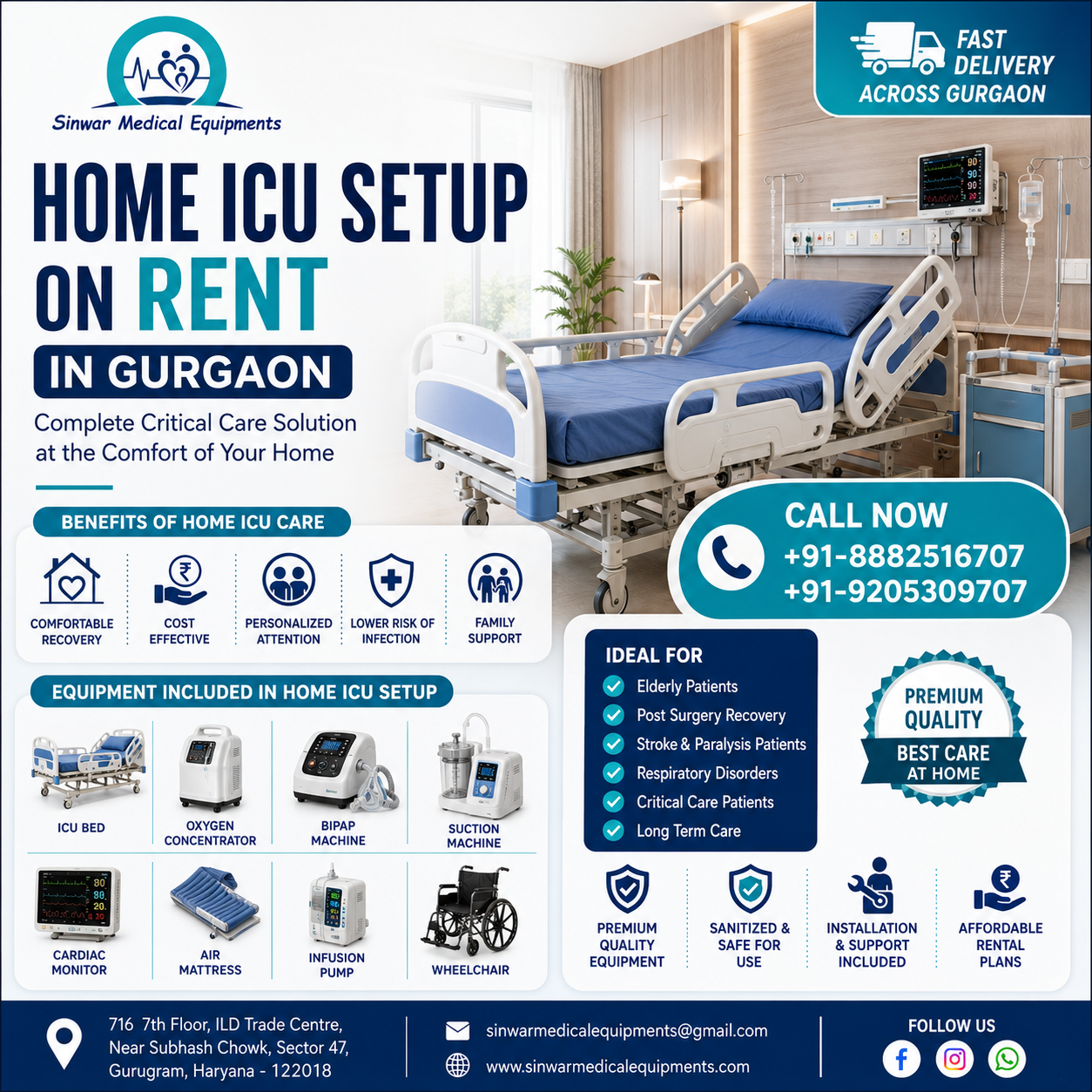 You are currently viewing HOME ICU SETUP ON RENT IN GURGAON